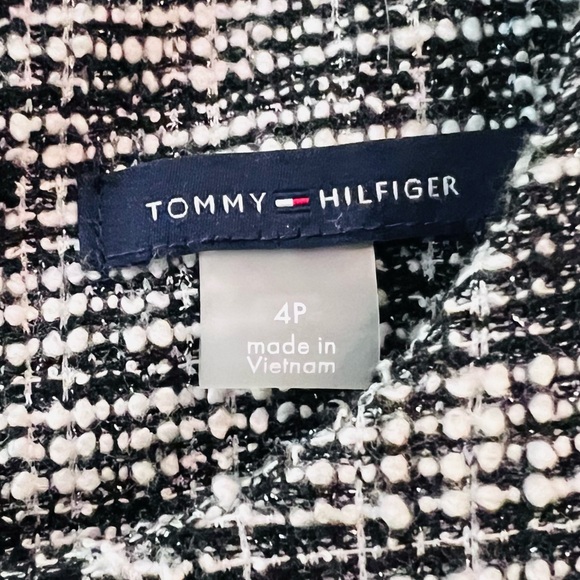 NWOT! Tommy Hilfiger Black & White Dress, Faux Wrap and Sleeveless - Picture 5 of 6